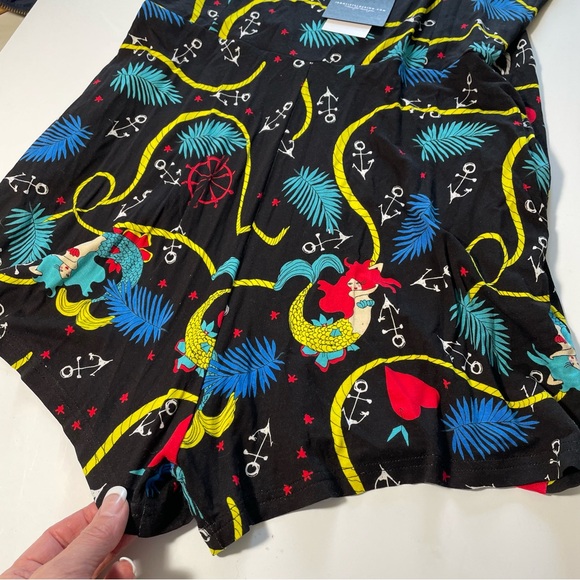 Iron Fist black calico jack mermaids leaves anchors jersey romper Womens 2XL - Picture 2 of 13
